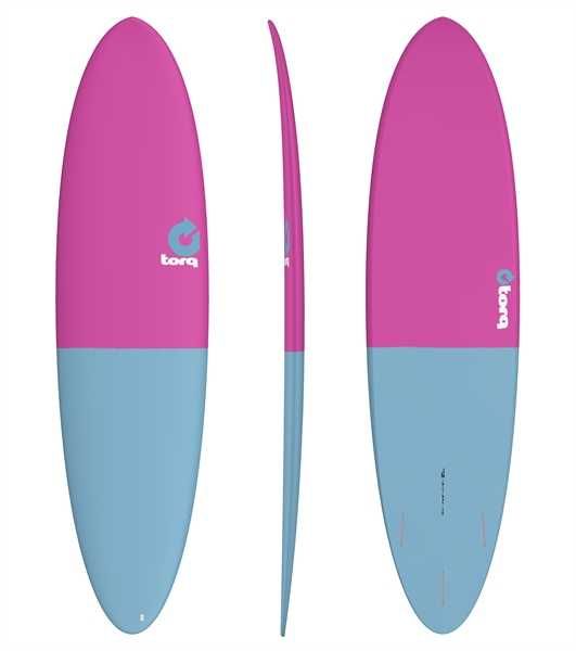 Surf Funboard Fifty Fifty - TORQ 7'2 - Raspberry/Blue