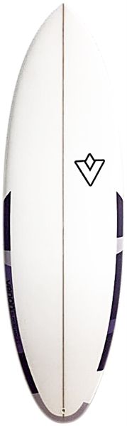 Planche de surf 5'8" CANDY - Blanc Violet