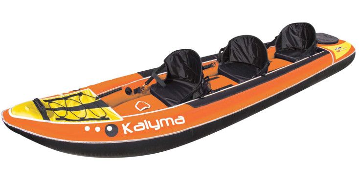 Pack Kayak Gonflable Kalyma Trio (3 places) + 3 pagaies 