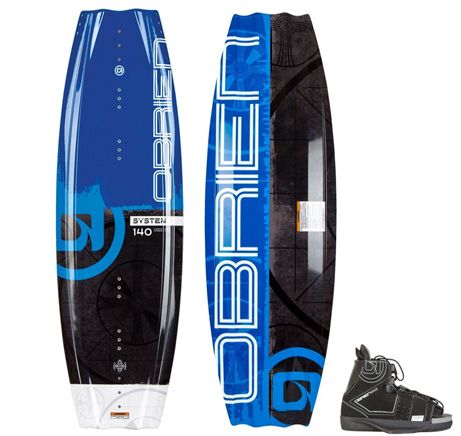 Planche de wakeboard bateau System Bleu 124 cm pack