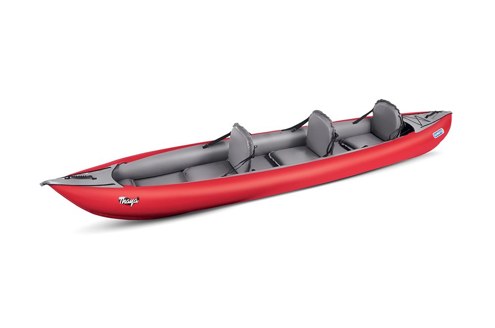Kayak gonflable THAYA dropstitch rouge et gris