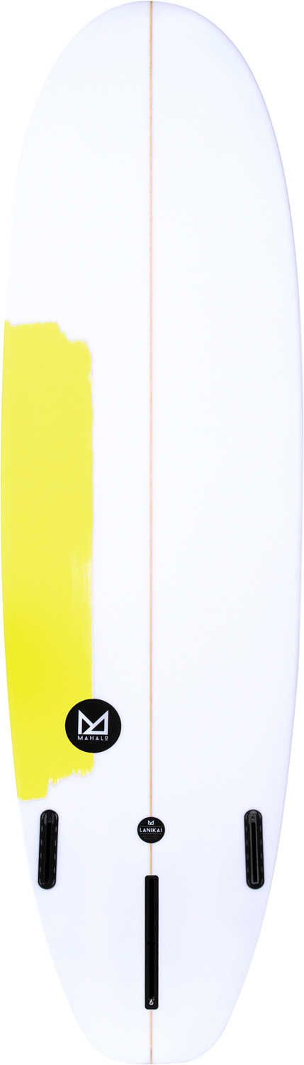 Planche de surf 6'4 LANIKAI SQUARE EGG - jaune Fluo