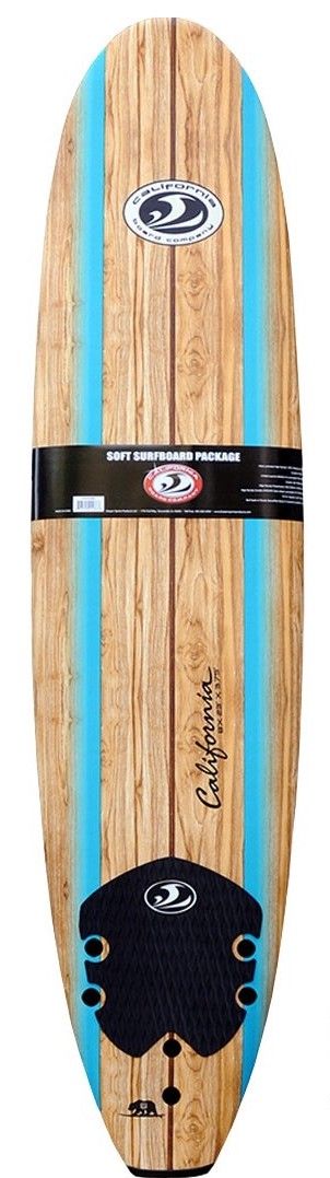Planche de Surf Softboard CBC 8' Light Blue / Wood
