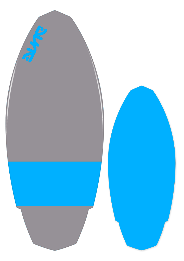 Planche de skimboard DD gris bleu Dune Skimboard