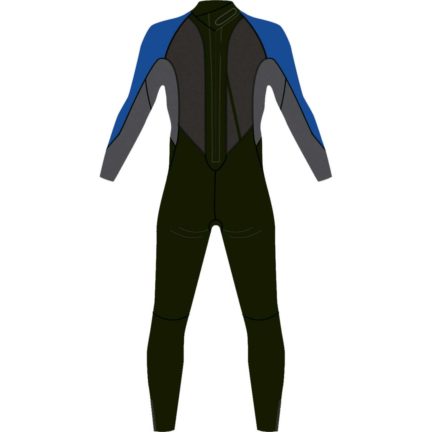 Combinaison de surf longue homme 4/3 mm - Bleu Noir