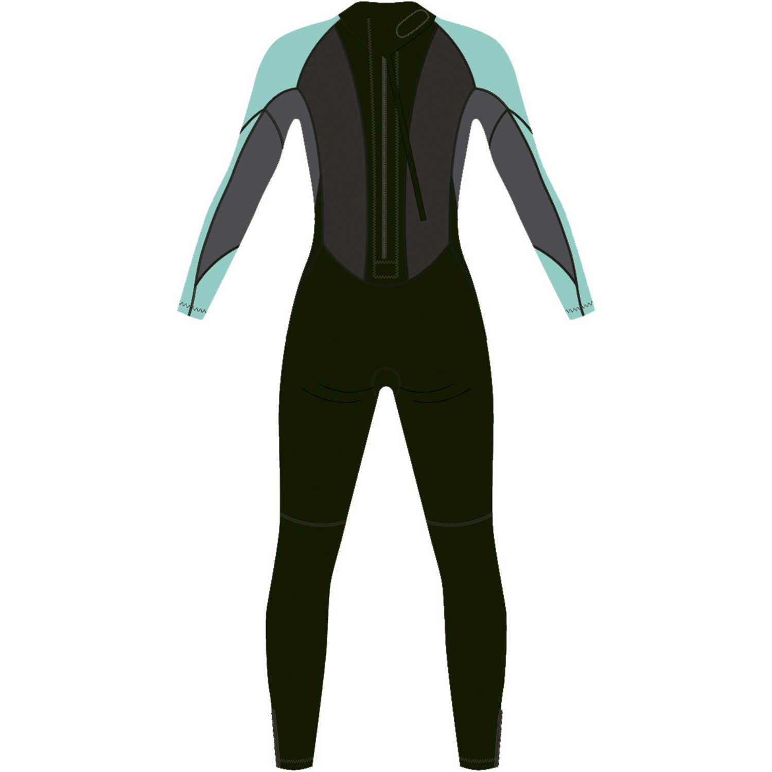 Combinaison de surf longue femme 3 mm - Bleu Noir
