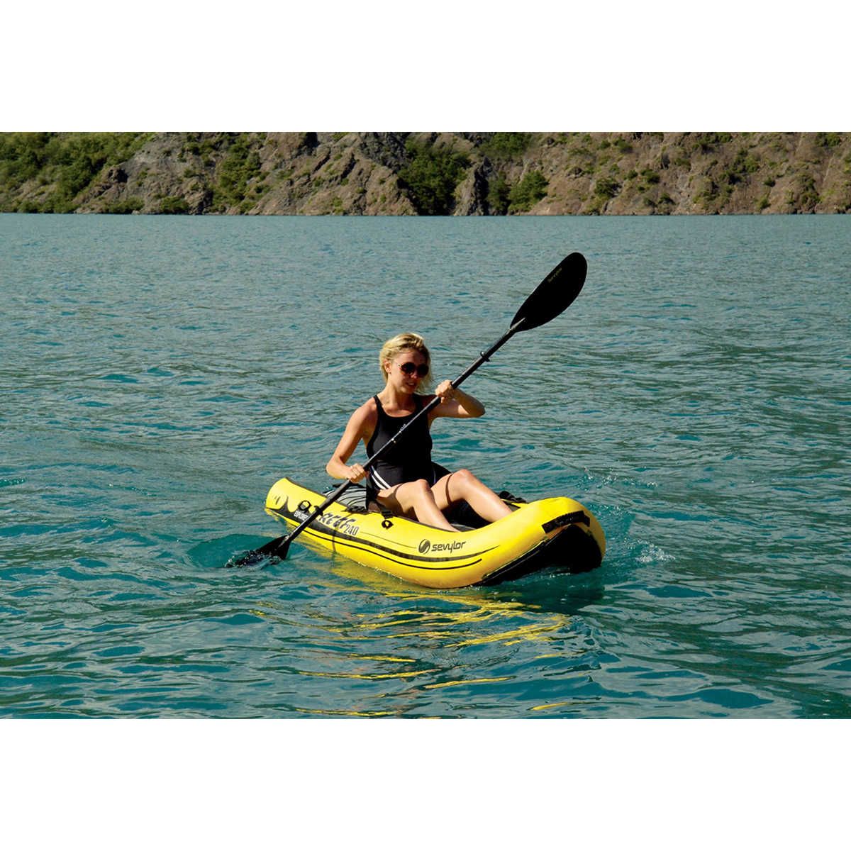 Kayak Gonflable Explorer Reef 240 - 1 personne - Jaune