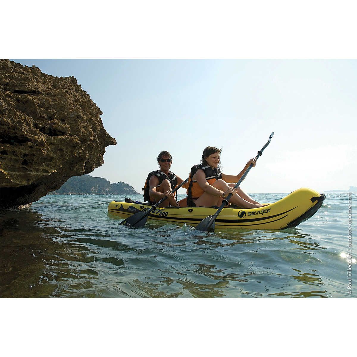  Kayak Gonflable Explorer Reef 300 - 2 personnes - Jaune 1