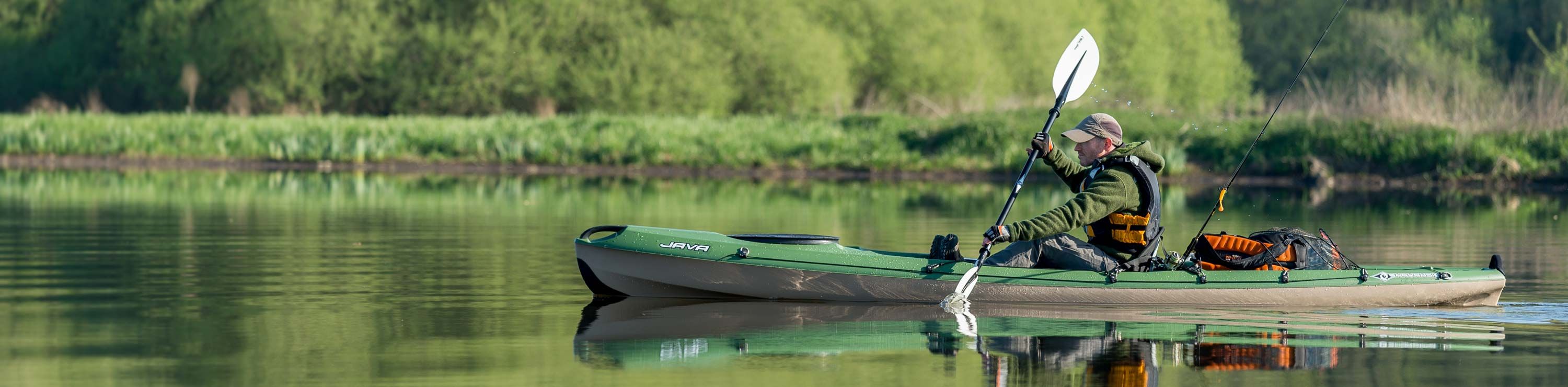 Pack kayak sit on top de pêche java fish + 1 pagaie + 1 siège dosseret 