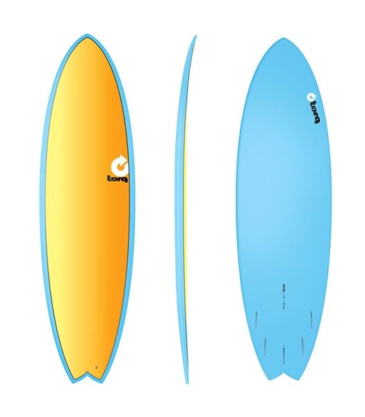 PLANCHE-DE-SURF-TORQ-7-2-FISH-FADE-EPOXY-FISH-BLUE-YELLOW-ORANGE.