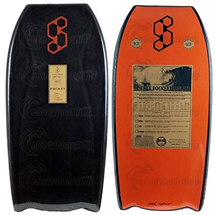 Bodyboard Pocket Tech 41 Noir / Orange Science Bodyboard