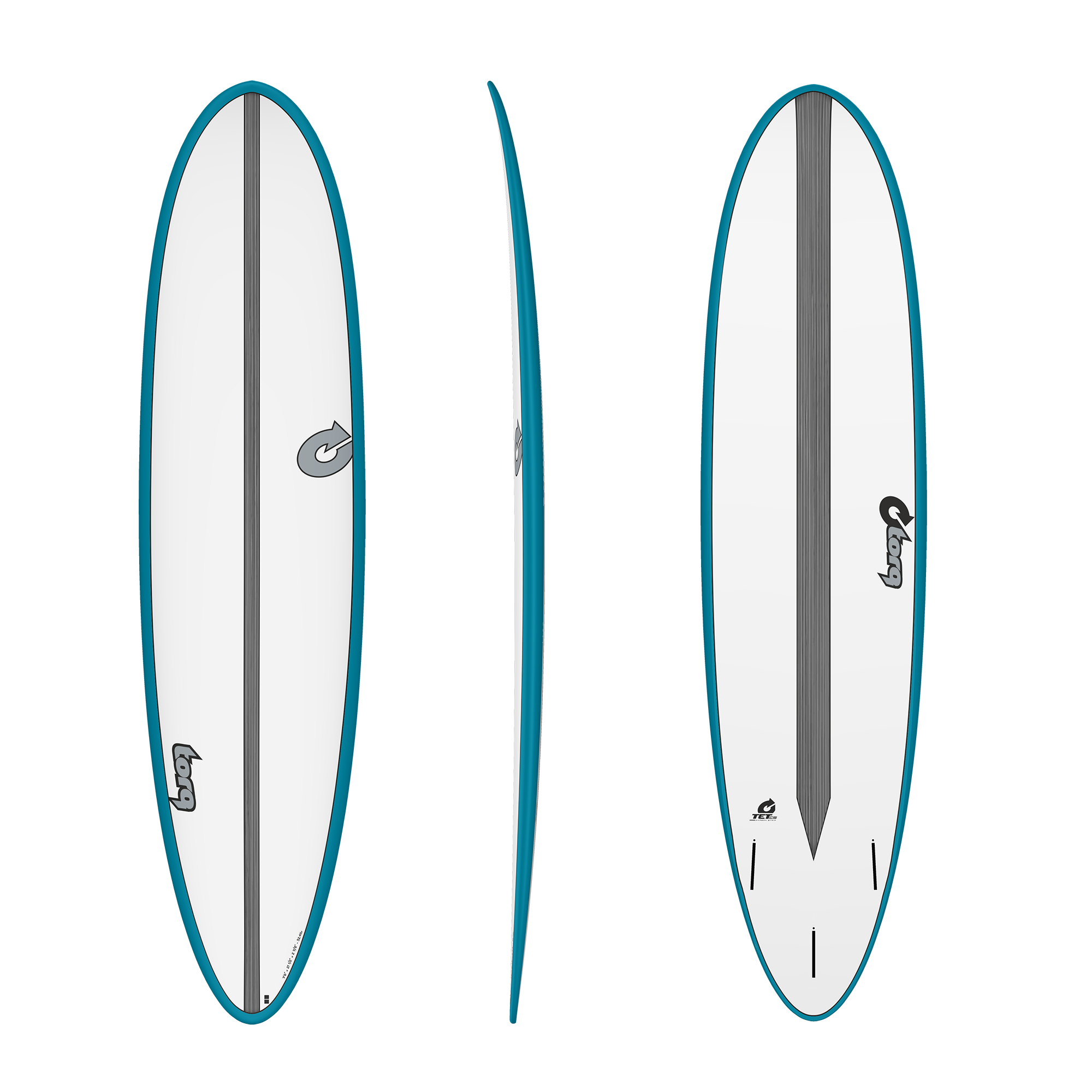 Planche Surf Funboard TET CS Epoxy White Teal 7'6 de Torq Surfboards