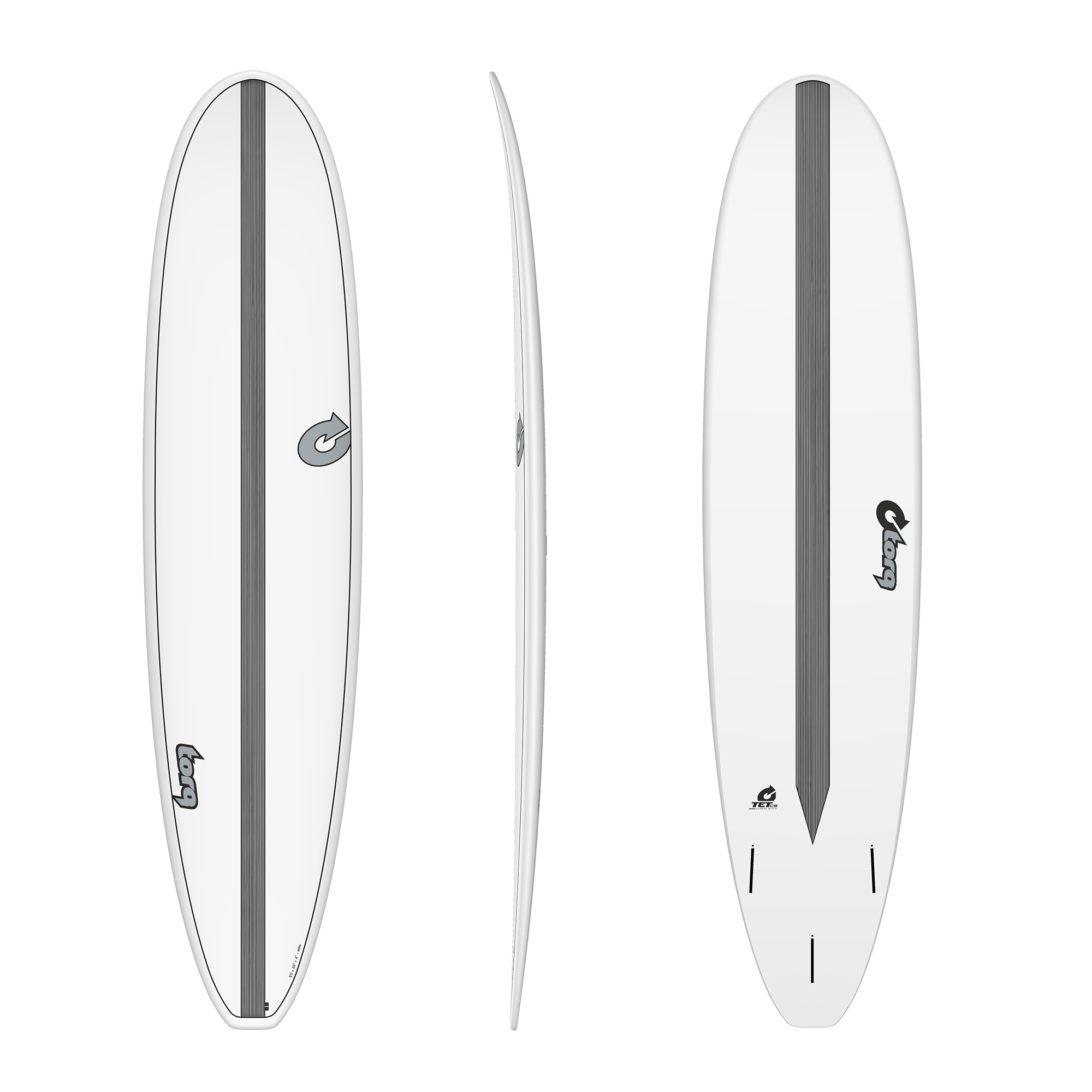 Planche de surf Torq TET CS longboard Epoxy Carbon Strip 8 Blanc