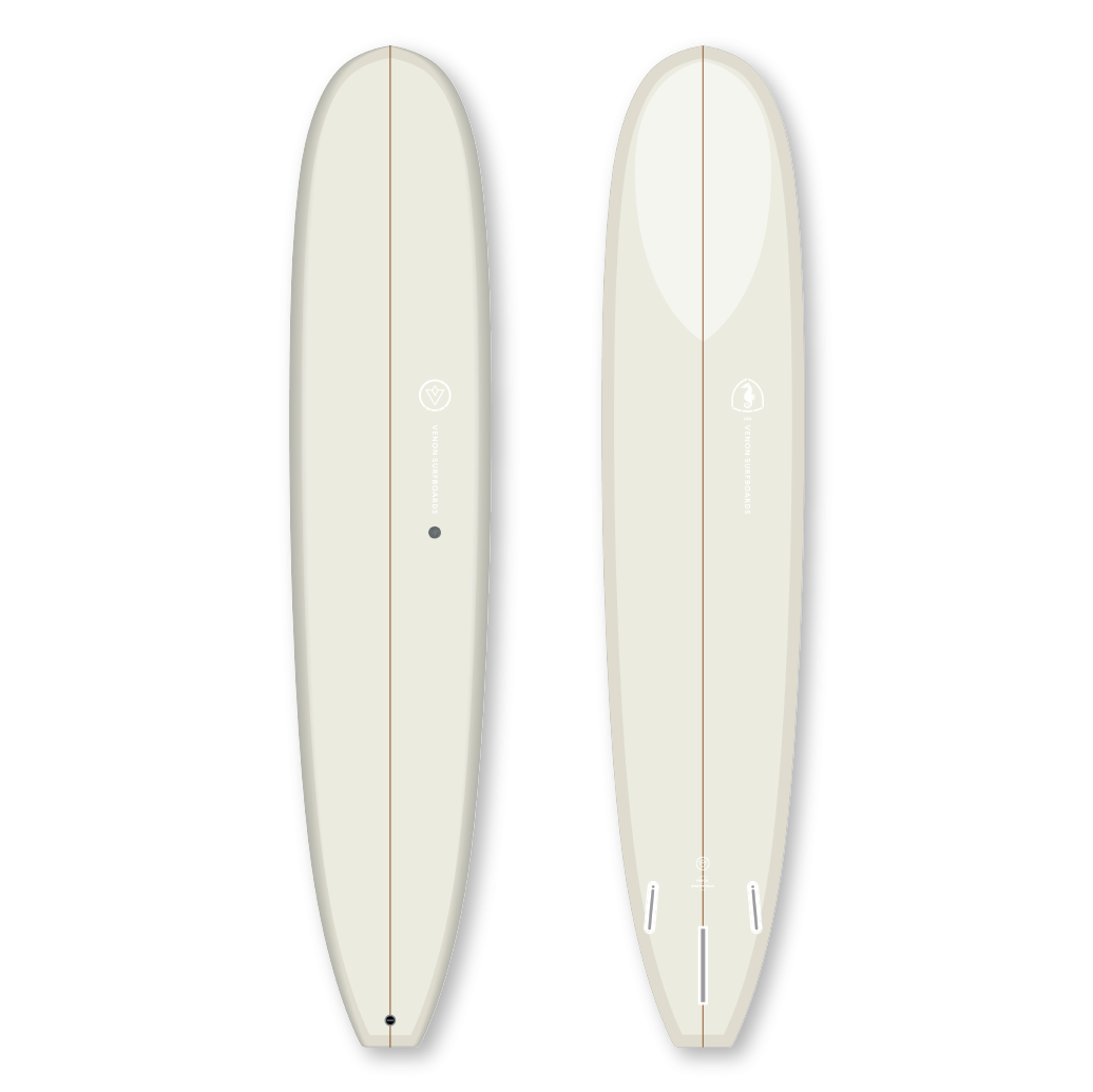 Longboard Log 9'3 - Pastel Cream - Venon Surfboards