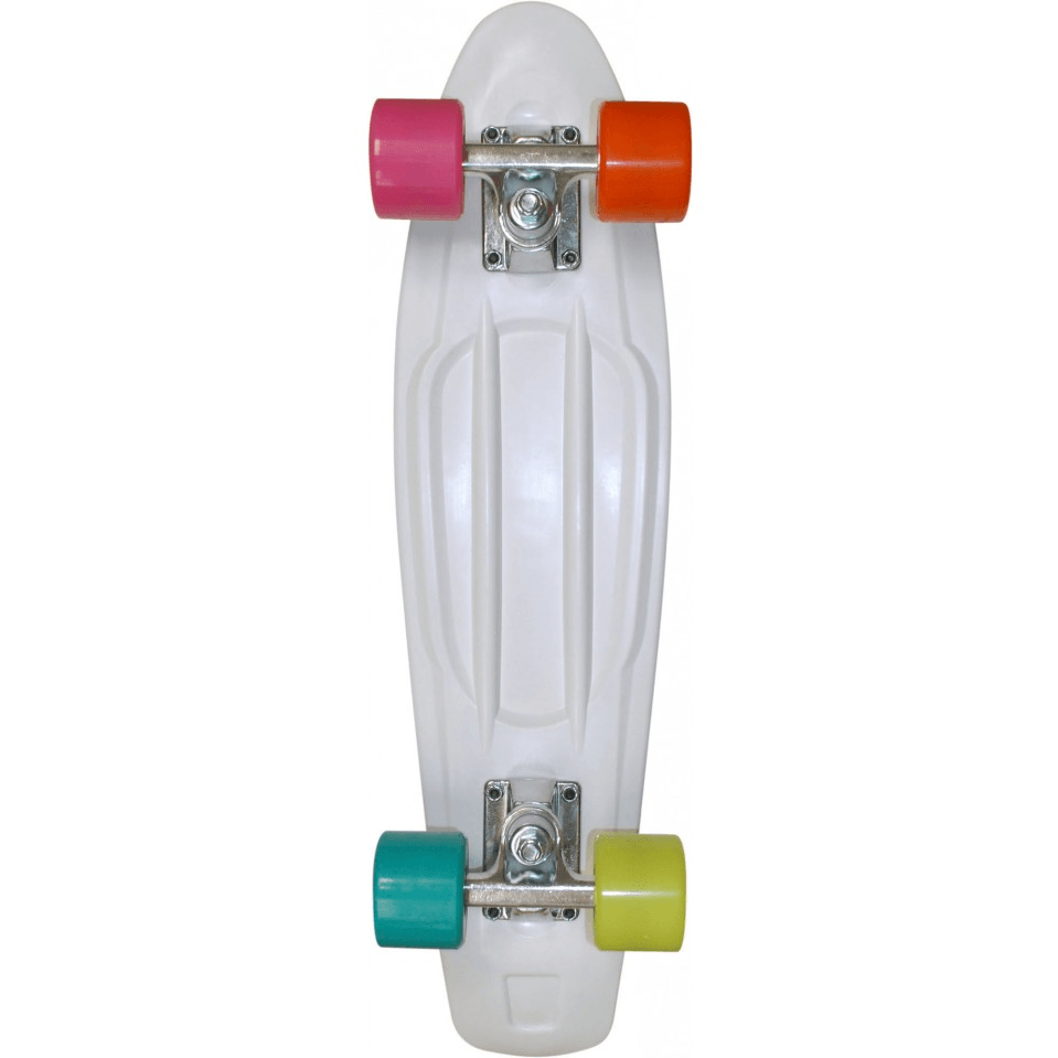 Cruiser Retro Skateboard 28' Prohibition Blanc