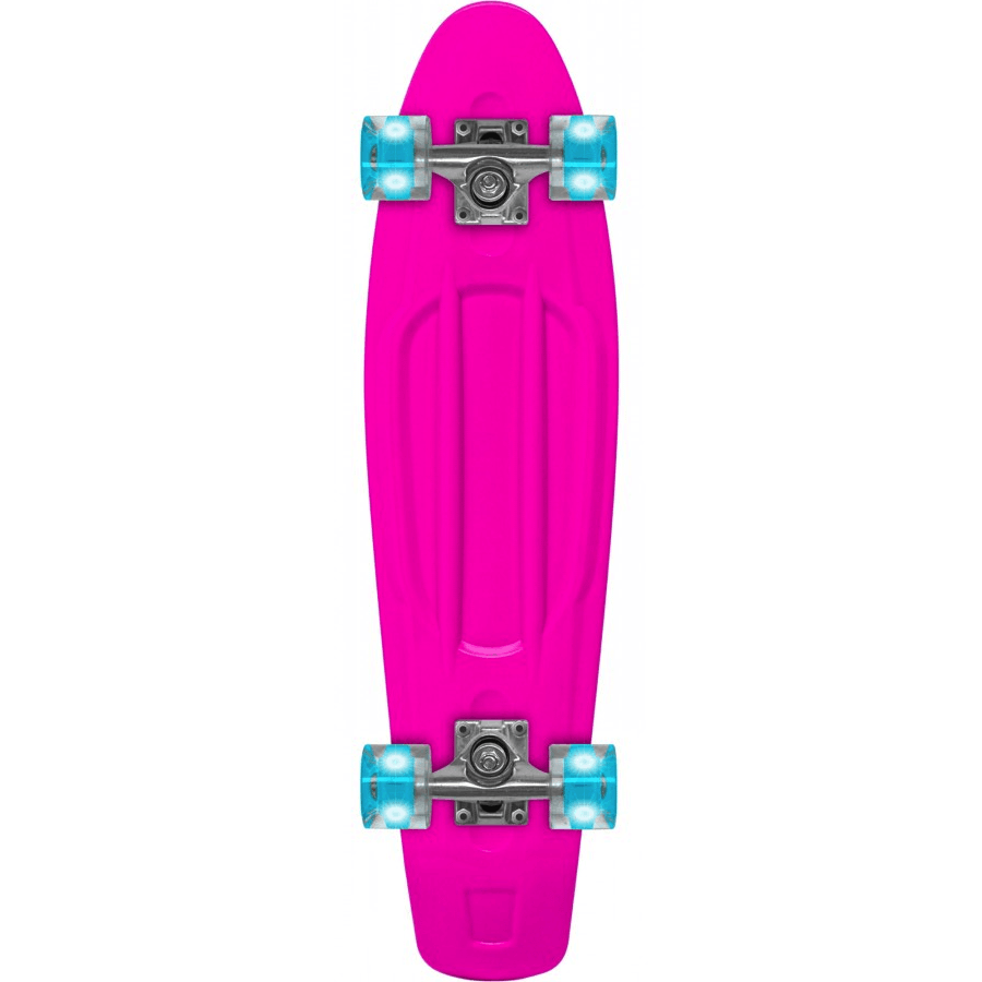 Skateboard Retro rose roues lumineuses 22.5