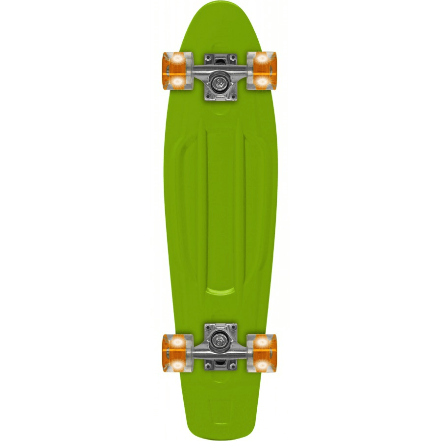 Cruiser Skateboard Retro Vert Roues Lumineuses 22.5