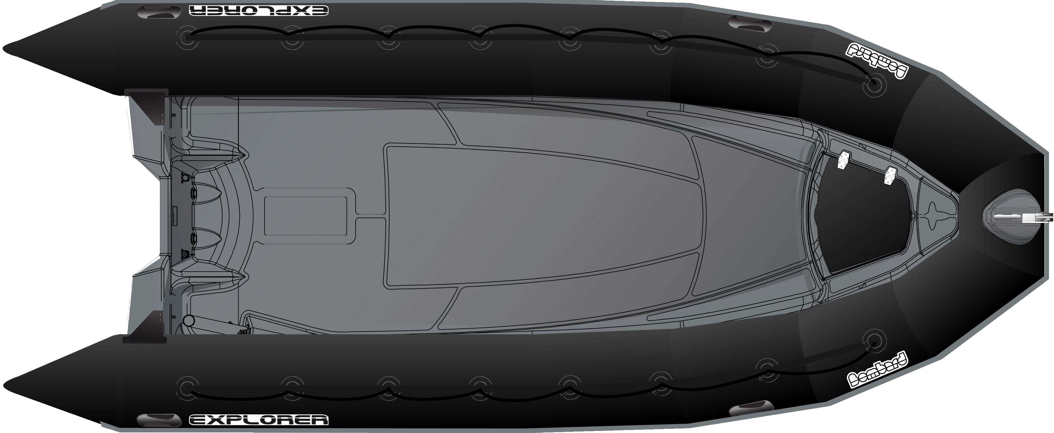 Semi Rigide Explorer 600 - Pack Confort - Noir