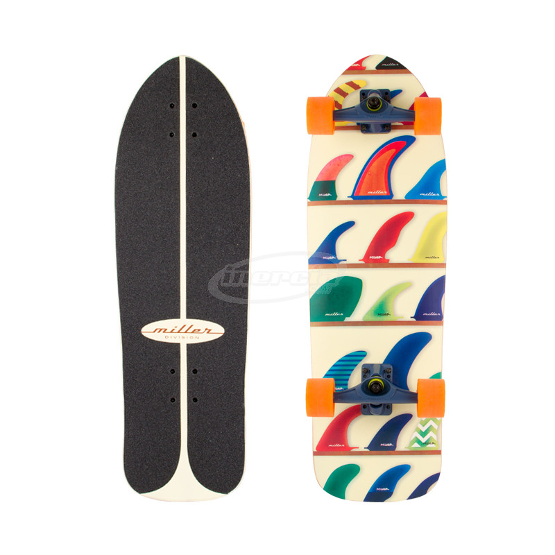 Planche Surfskate Wheels & Fins 32'