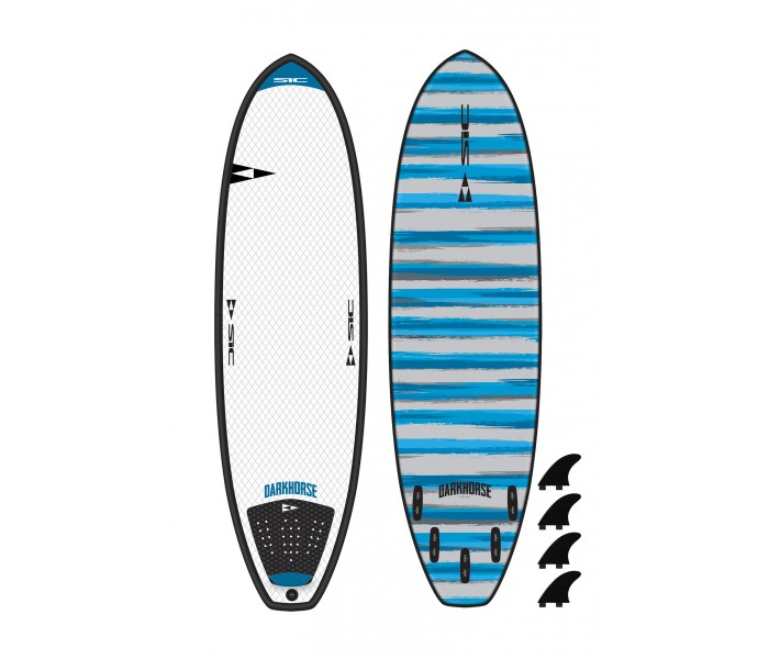 Planche de surf hybride mousse / fibre de verre darkhorse vortex