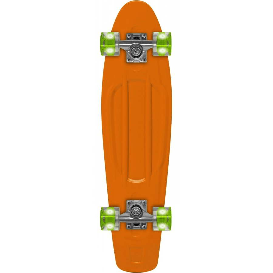 Cruiser Skateboard Retro Orange Roues Lumineuses 22.5 Prohibition