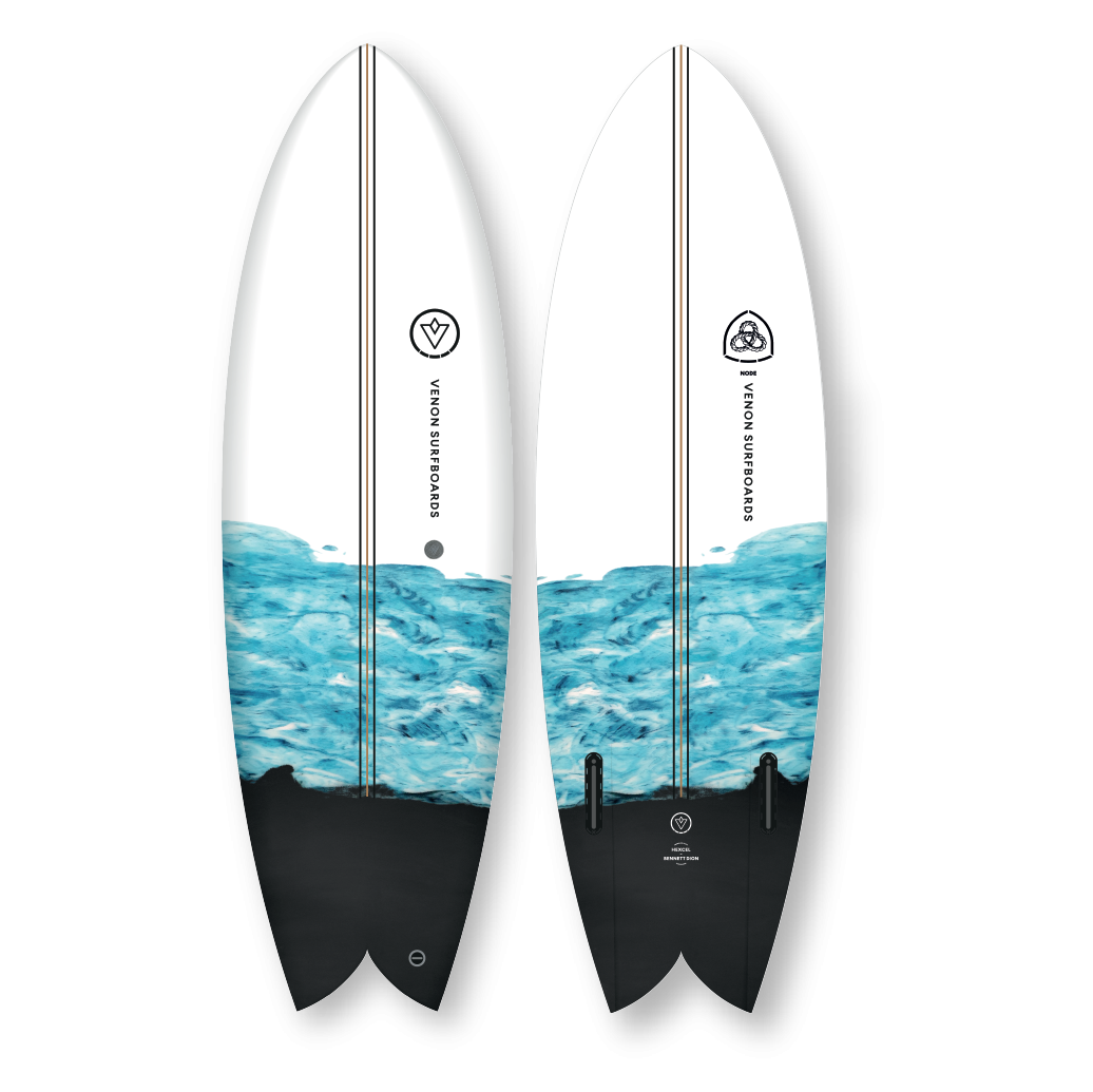 Planche de surf 5'11 Node FISH - Marble Blue